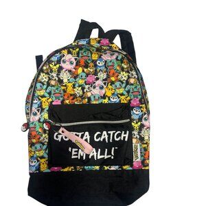 Pokemon Gotta Catch Em All Bulbasaur, Pikachu,Squirtle Backpack.